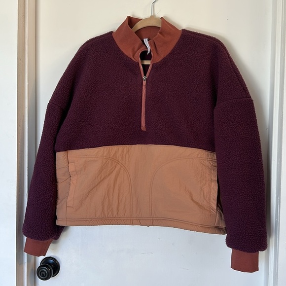 Fabletics Mallory Fleece burgundy driftscape Pullover XL - Picture 2 of 7
